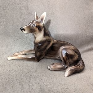 Vintage German Shepherd Keramos Wien Keramik, Austria, Excellent Condition!